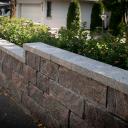 Stonelement-Stonewall-Steinmauer, Mäntsälä-Granit rotschwarz
